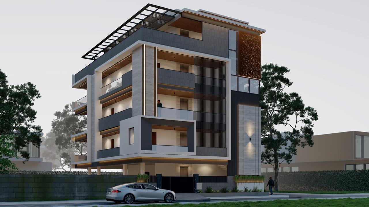 Contemporary residential apartment tower